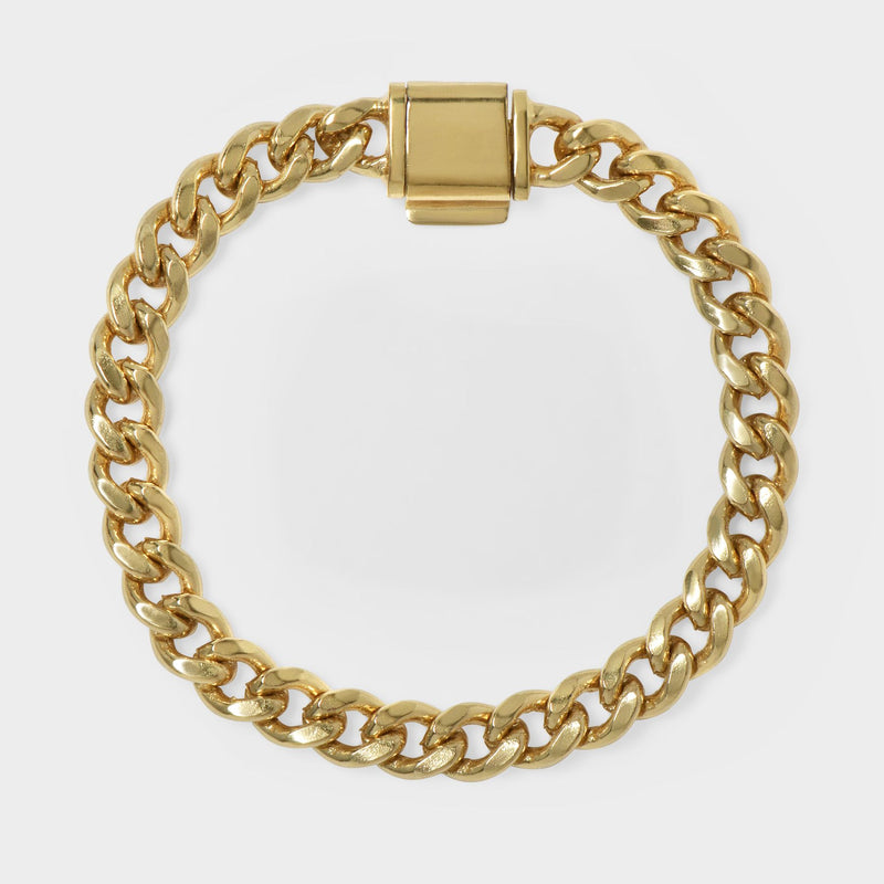 Loren Stewart Small Cuban Chain Bracelet纯银镀金手链