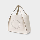 Logo E/W Tote Bag - Stella Mccartney -  White Pur - Leather Vegan