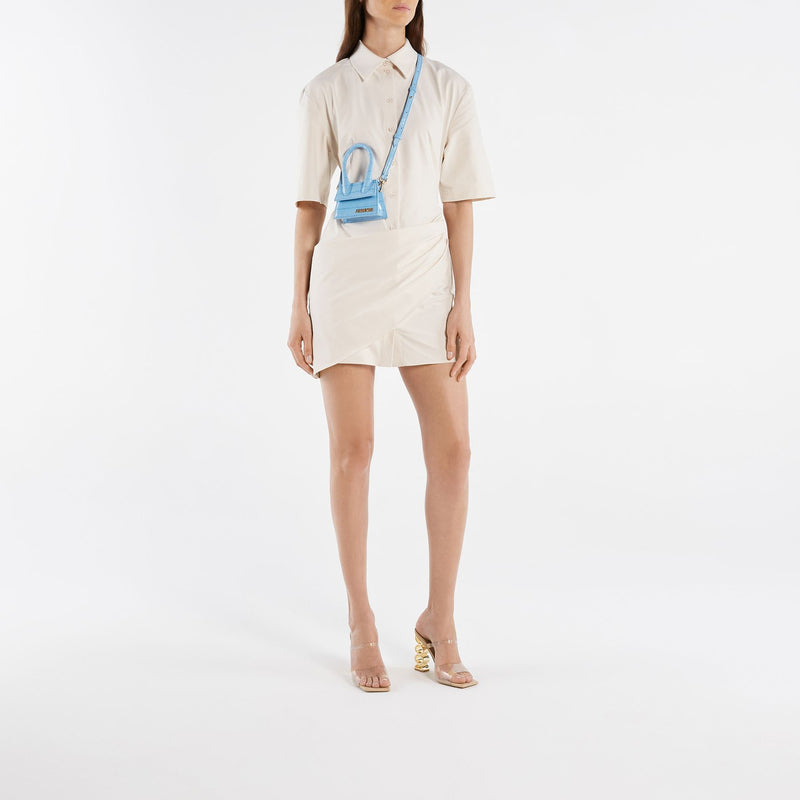 Jacquemus Le Chiquito细肩带皮质斜挎包情侣款正品