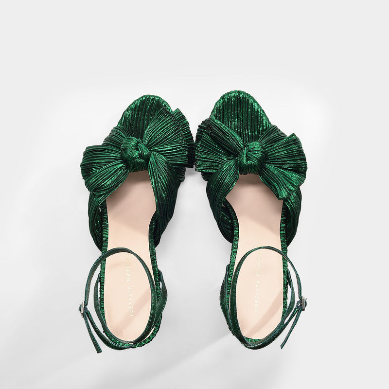 Loeffler Randall Camellia Knot Sandals蝴蝶结一字带粗高跟凉鞋