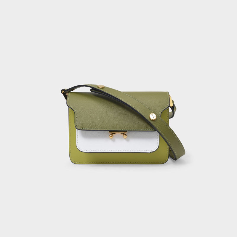 Trunk Mini Bag in Green Leather