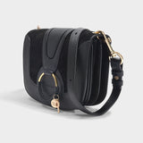 Hana Small Crossbody Bag in Black Suede and Calfskin