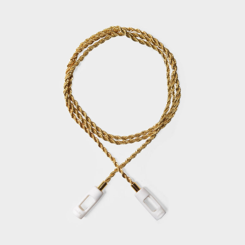Tapper Rope Chain 1303/1304镀18k金和玫瑰金Airpods耳机绳链