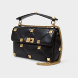 Large Shoulder Bag in Black Leather